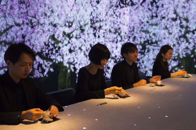 interactive dining experience at tokyo sagaya by teamlab