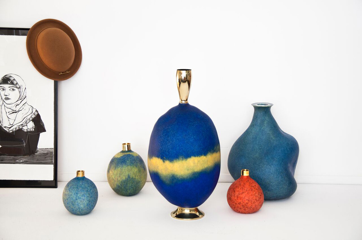 sculpted vases handmade industrials