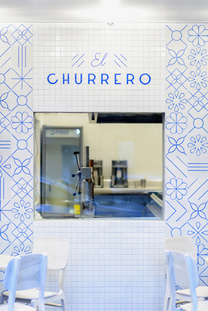 heavenly white and blue churreria el moro in mexico city