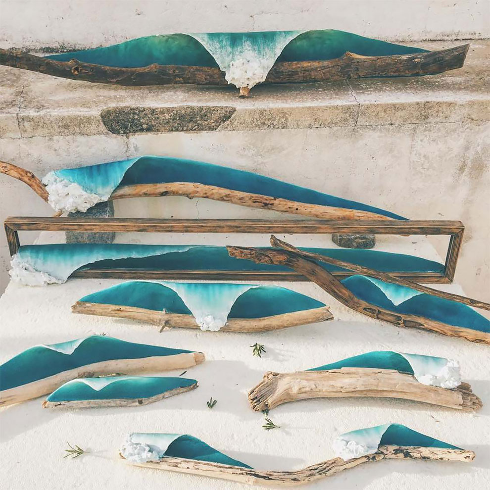 johny surf driftwood sculptures