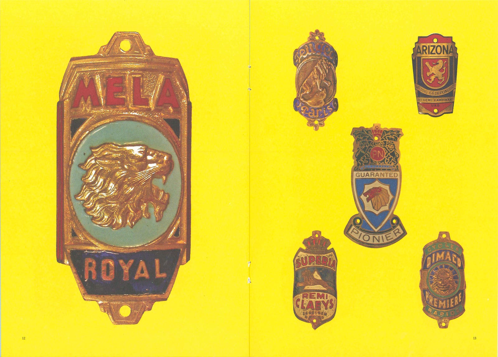 vintage collection bicycle headbadges