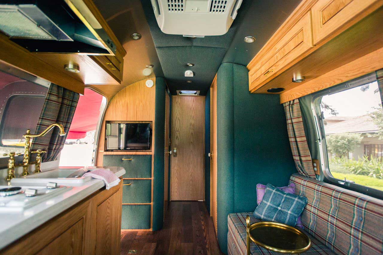 huntsman tailoring vintage airstream interior