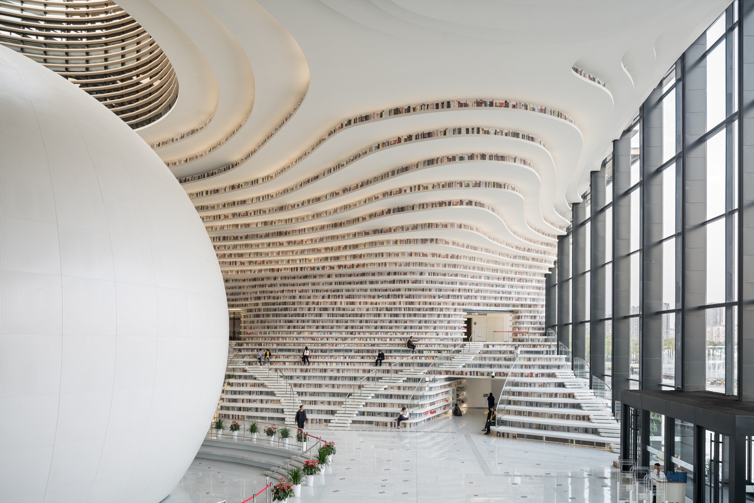 tianjin binhai library by mvrdv