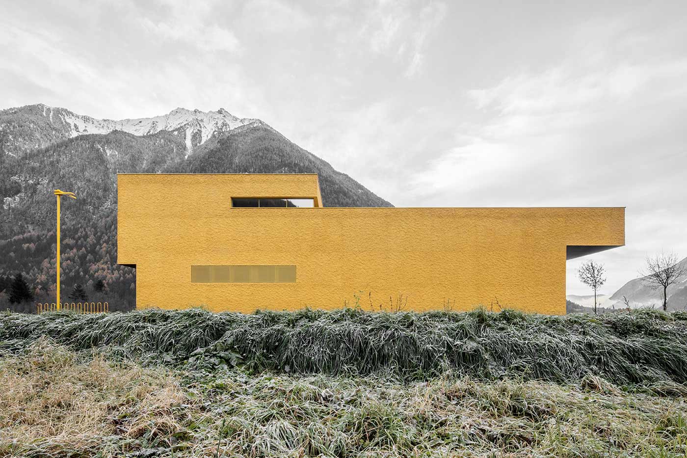 pedevilla architects fire station italy