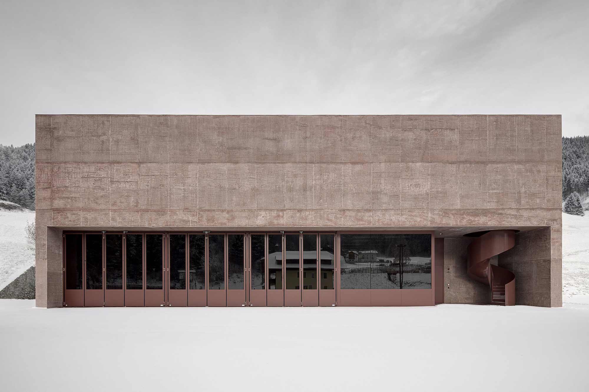 pedevilla architects fire station italy