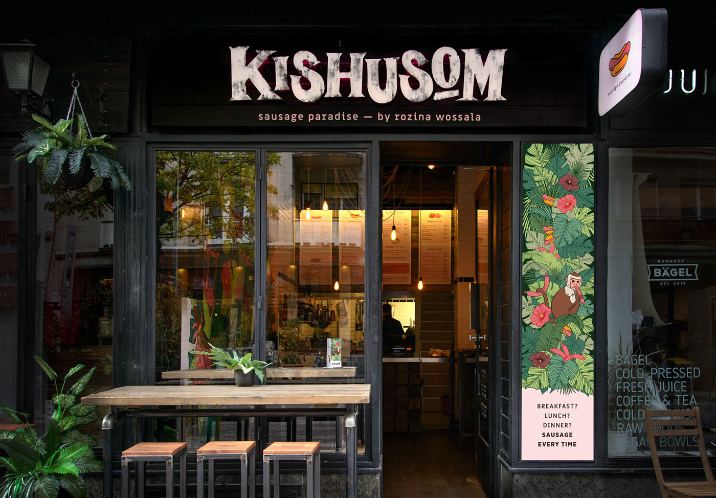 branding for hot dog bar kishusom budapest