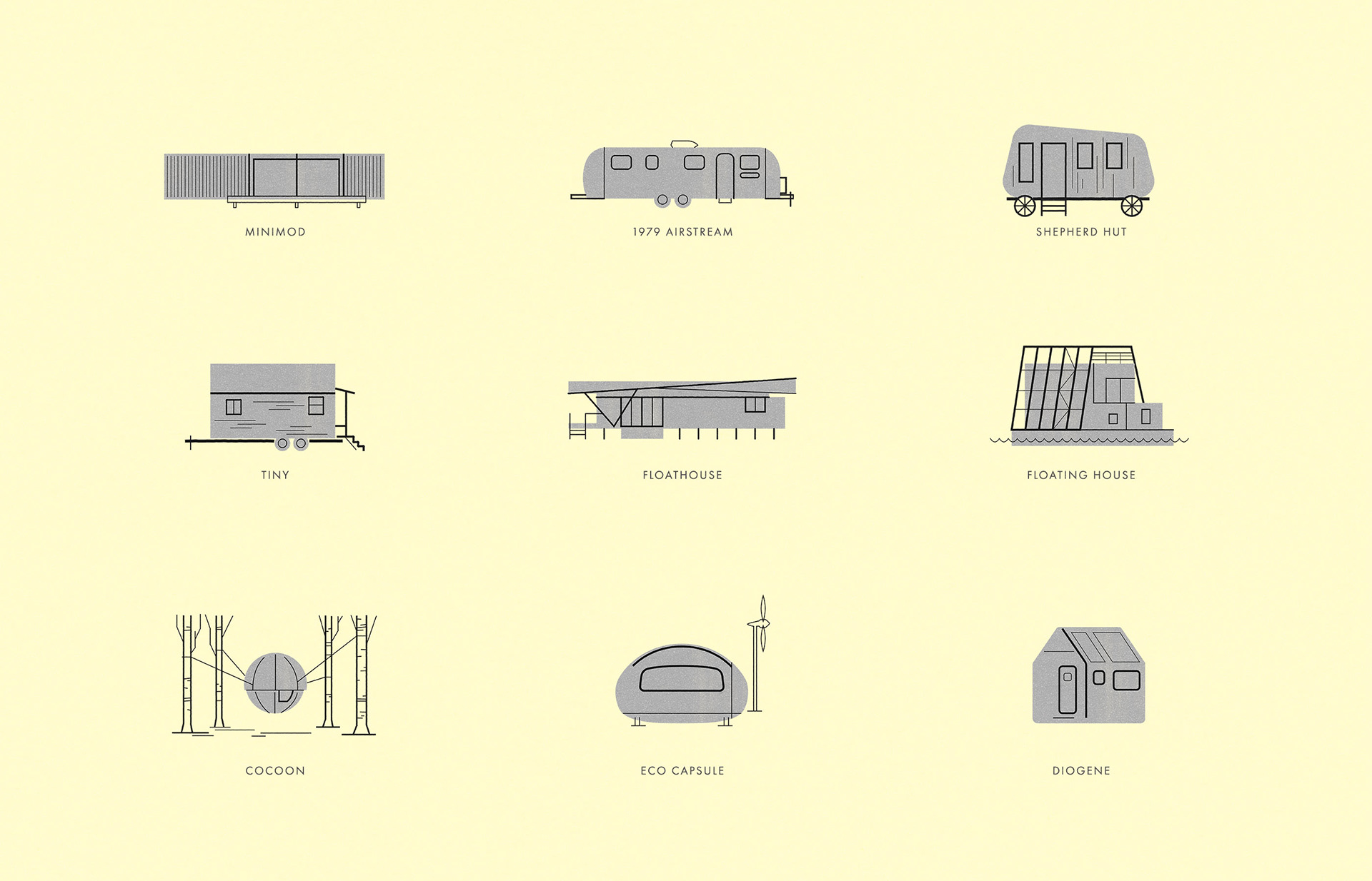 nomadic homes illustrations book russ gray