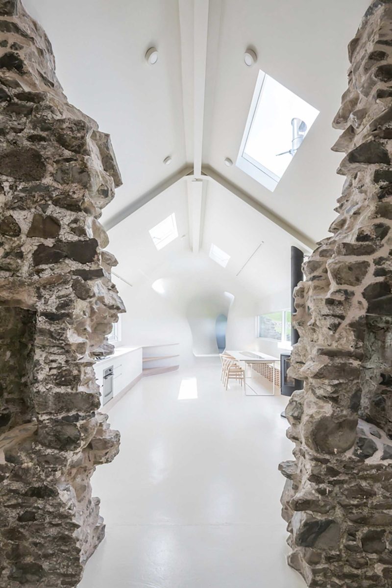 th century ruins transform into a futuristic home scaled