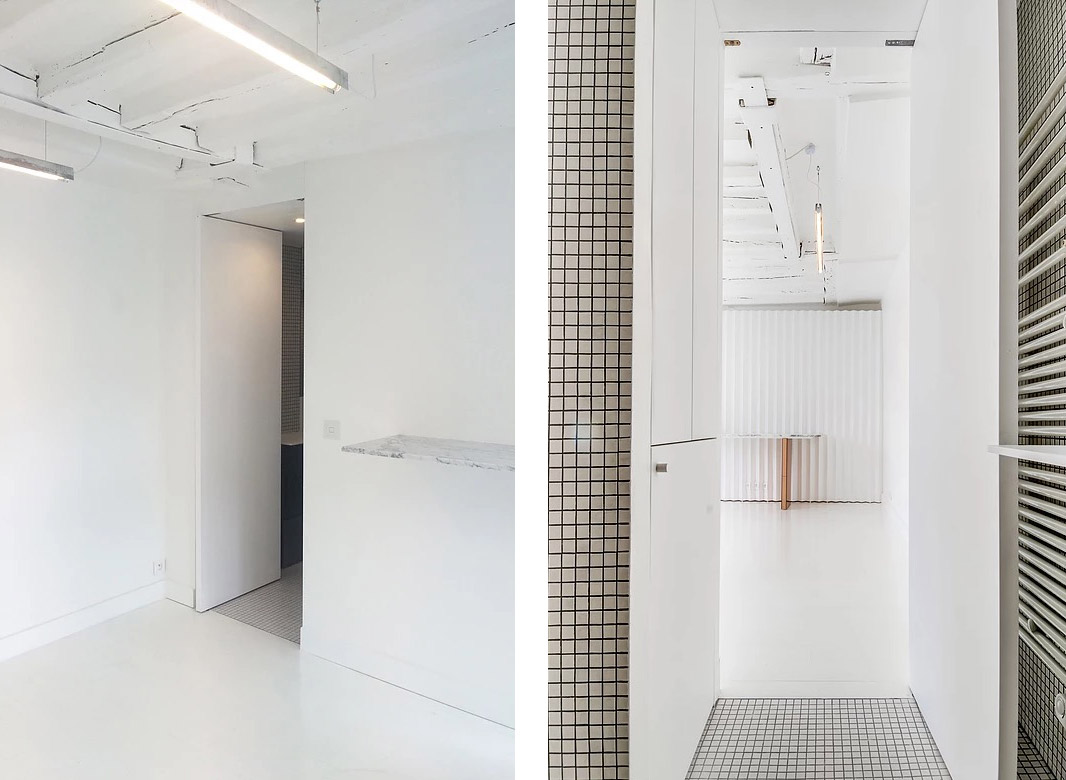 les enfants rouges minimalist micro apartment paris