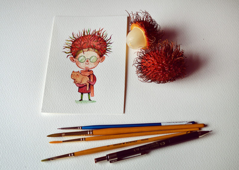 marija tiurina fruit characters illustrations