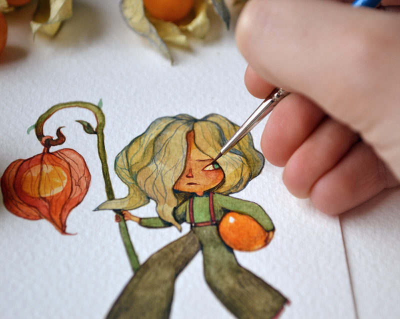 marija tiurina fruit characters illustrations