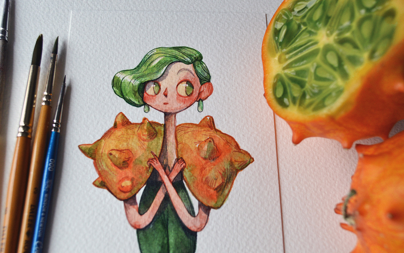 marija tiurina fruit characters illustrations