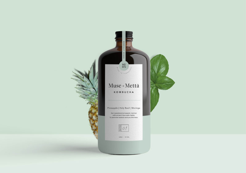 muse metta kombucha brand identity by kati forner