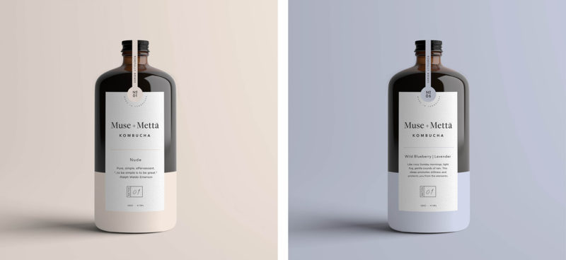 muse metta kombucha brand identity by kati forner