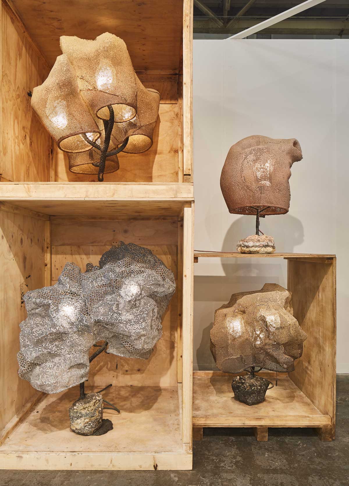 nacho carbonell stunning sculptural lamps at the armory