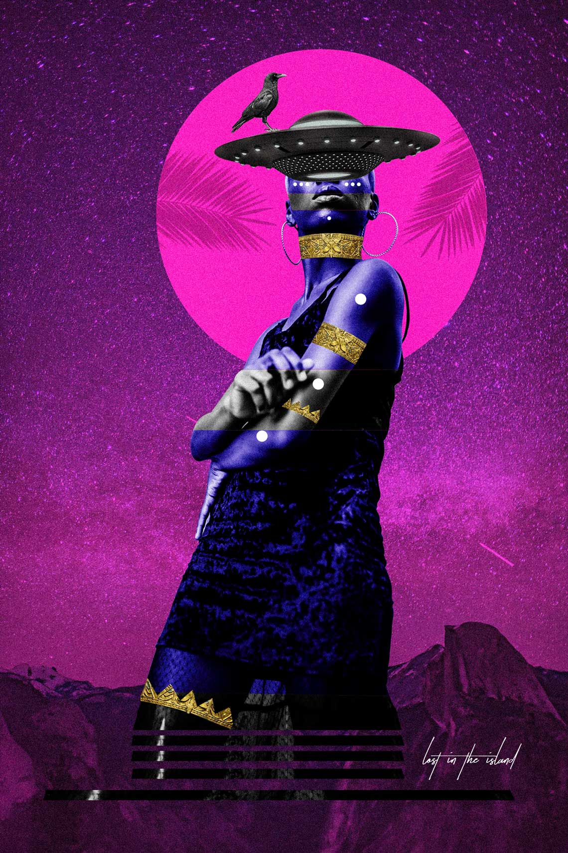 afrofuturism collages of kaylan m