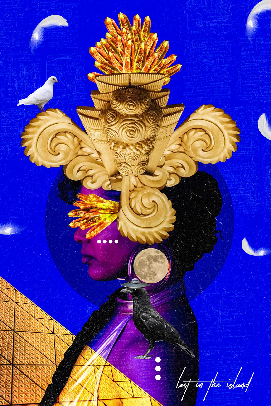 afrofuturism collages of kaylan m