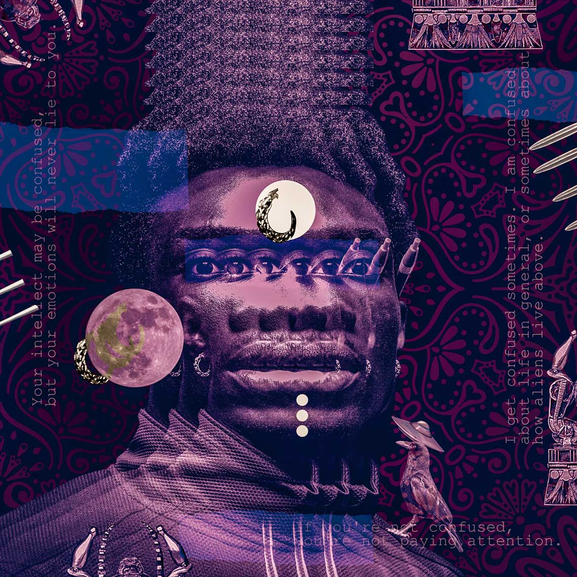 afrofuturism collages of kaylan m