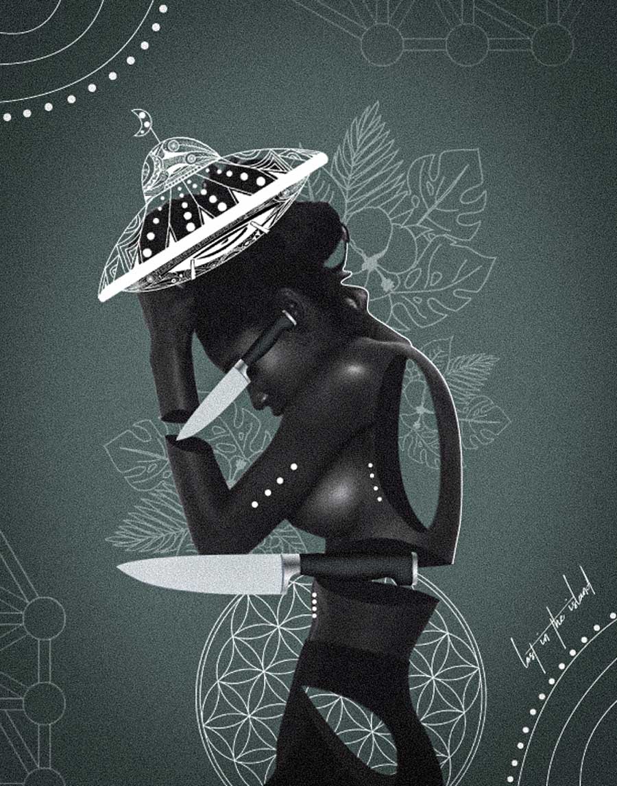 afrofuturism collages of kaylan m