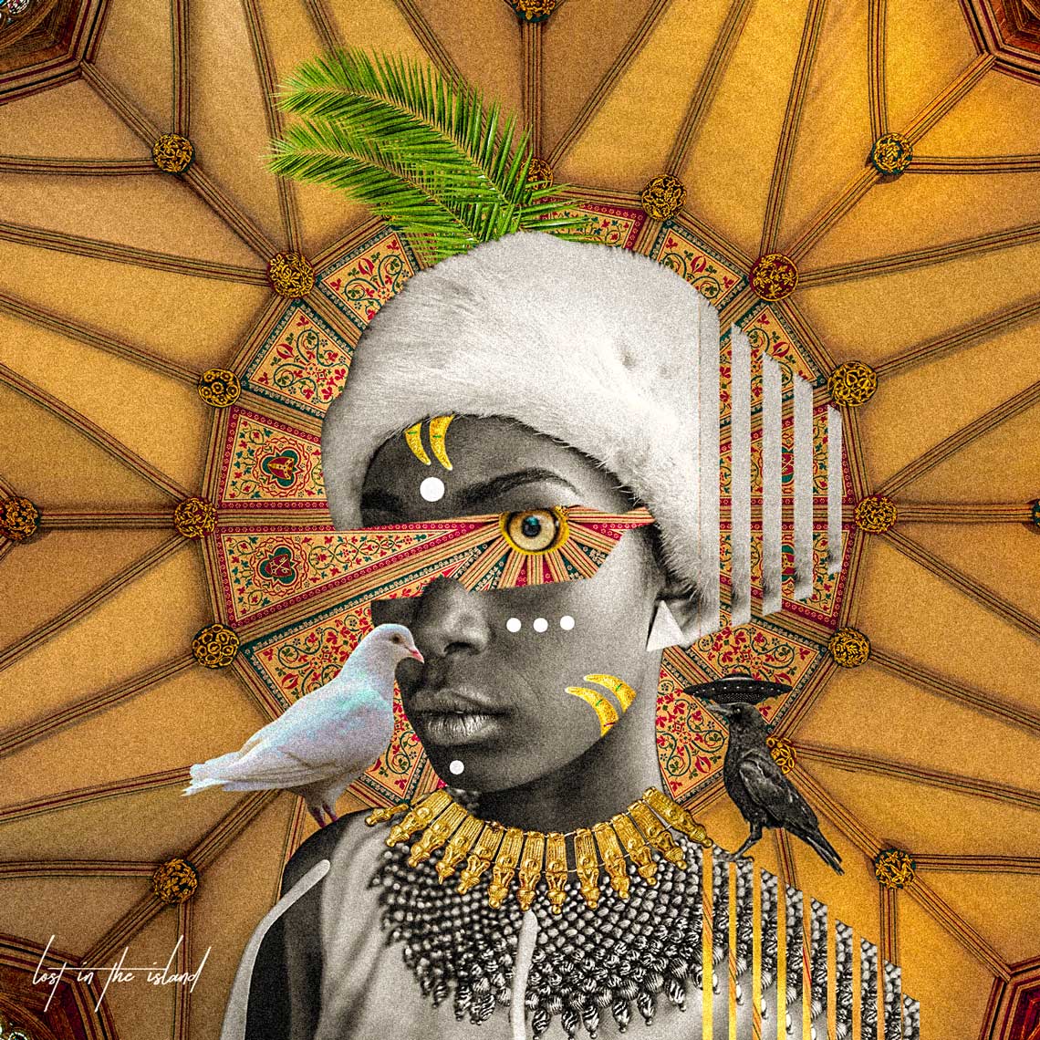 afrofuturism collages of kaylan m