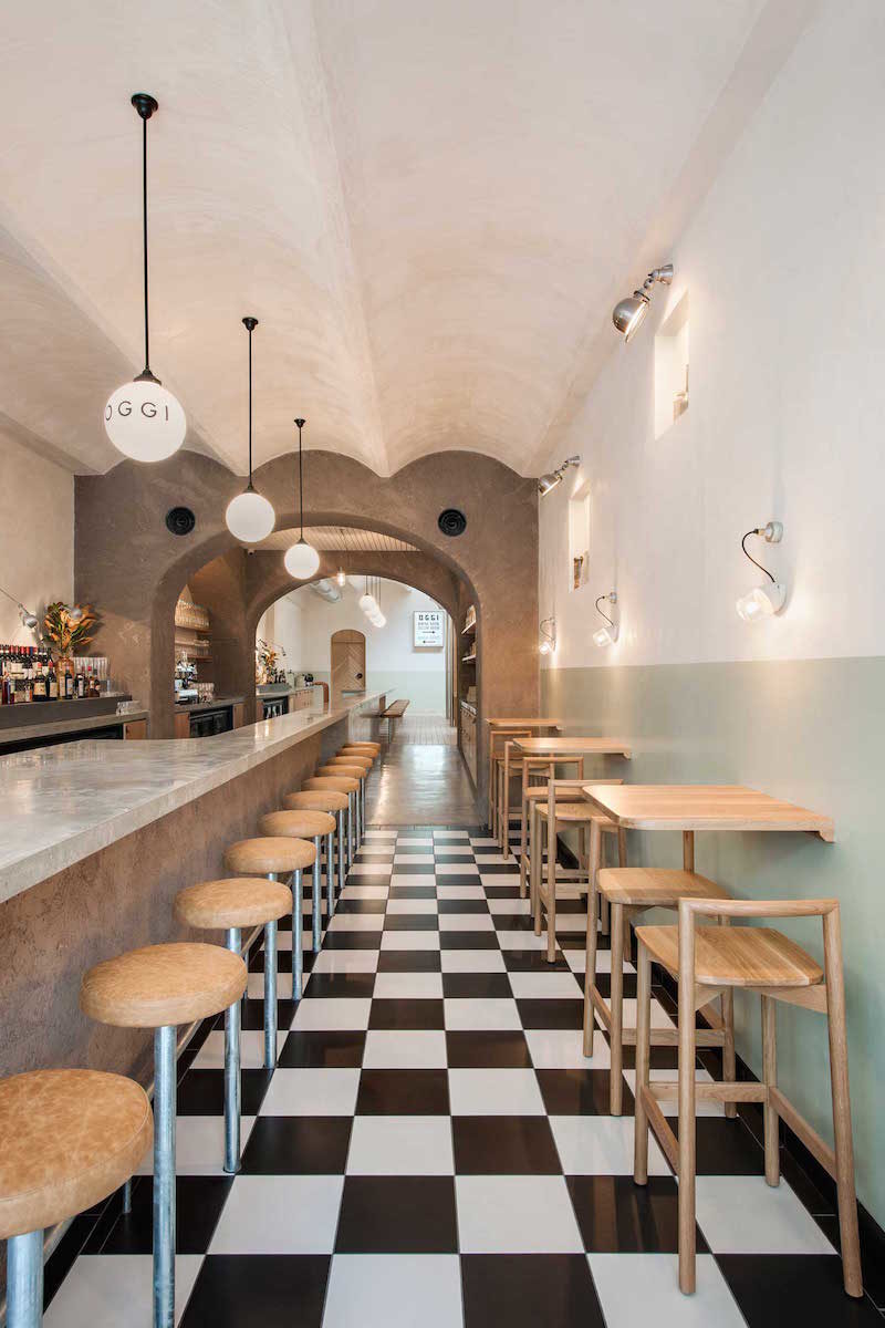 organic interior for oggi osteria