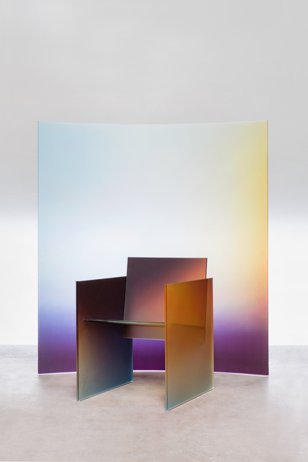 germans ermics ombre glass chair