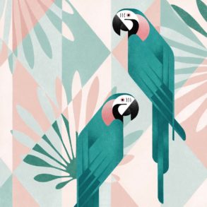 samy halims geometric birds illustrations