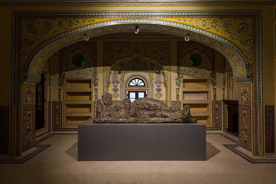 the sculpture park exhibition at the madhavendra palace india