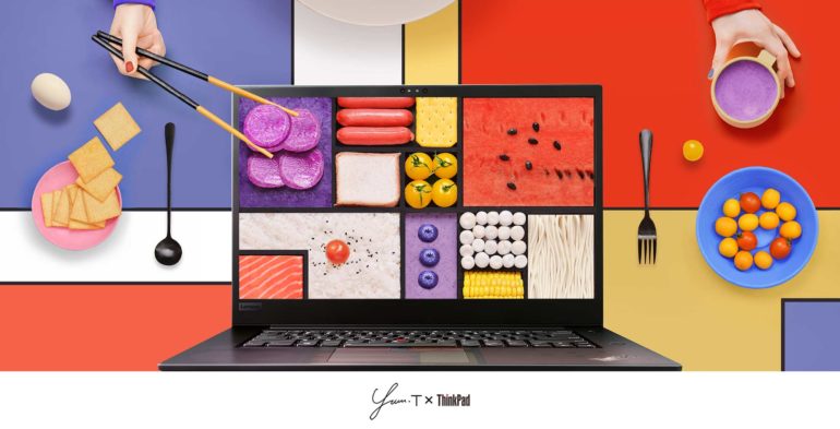 mondrian bento box food still life lenovo thinkpad yum tang