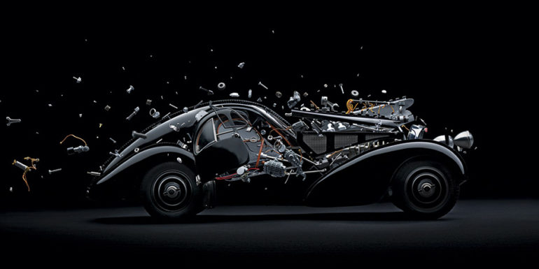 Disintegrating fabian oefner Bugatti SC