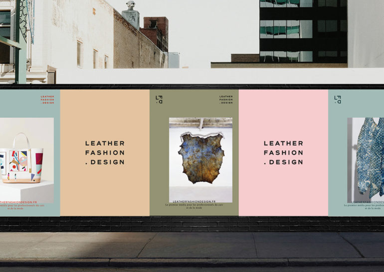 art infused visual identity for leather fashion design