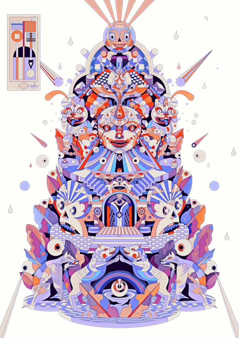 the trendy psychedelic illustrations of yo az