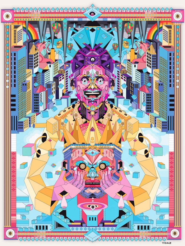 the trendy psychedelic illustrations of yo az