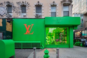 louis vuittons neon green pop up space new york