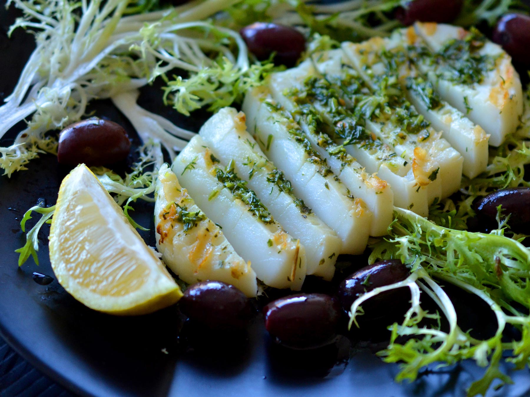 current craving squid stake frisee salad recipe