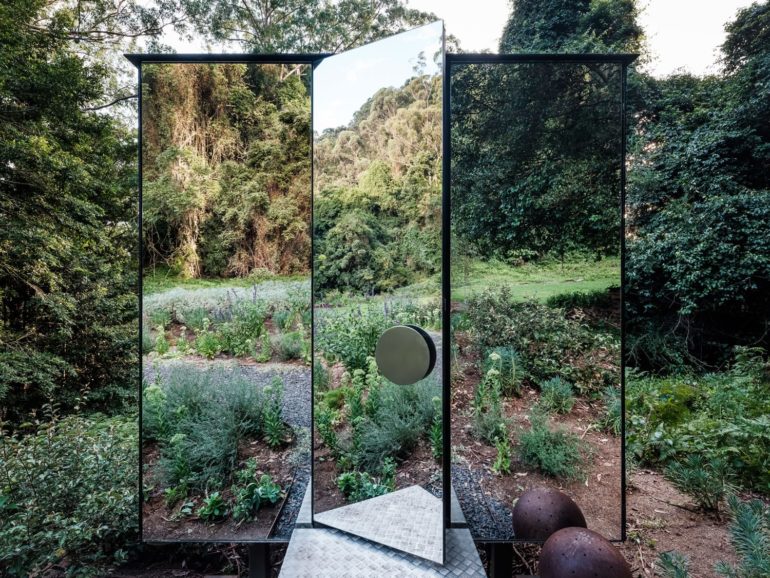 mirror outhouse by madeleine blanchfield architects