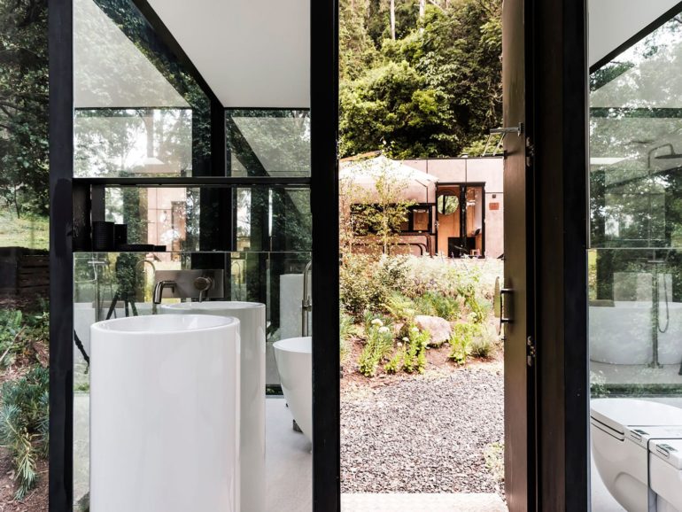 mirror outhouse by madeleine blanchfield architects