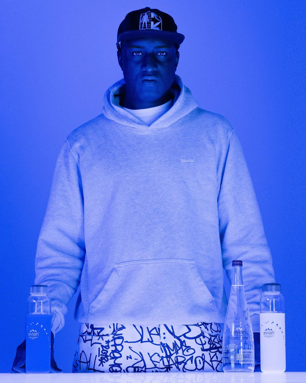 abloh evian actmov collaboration portrait