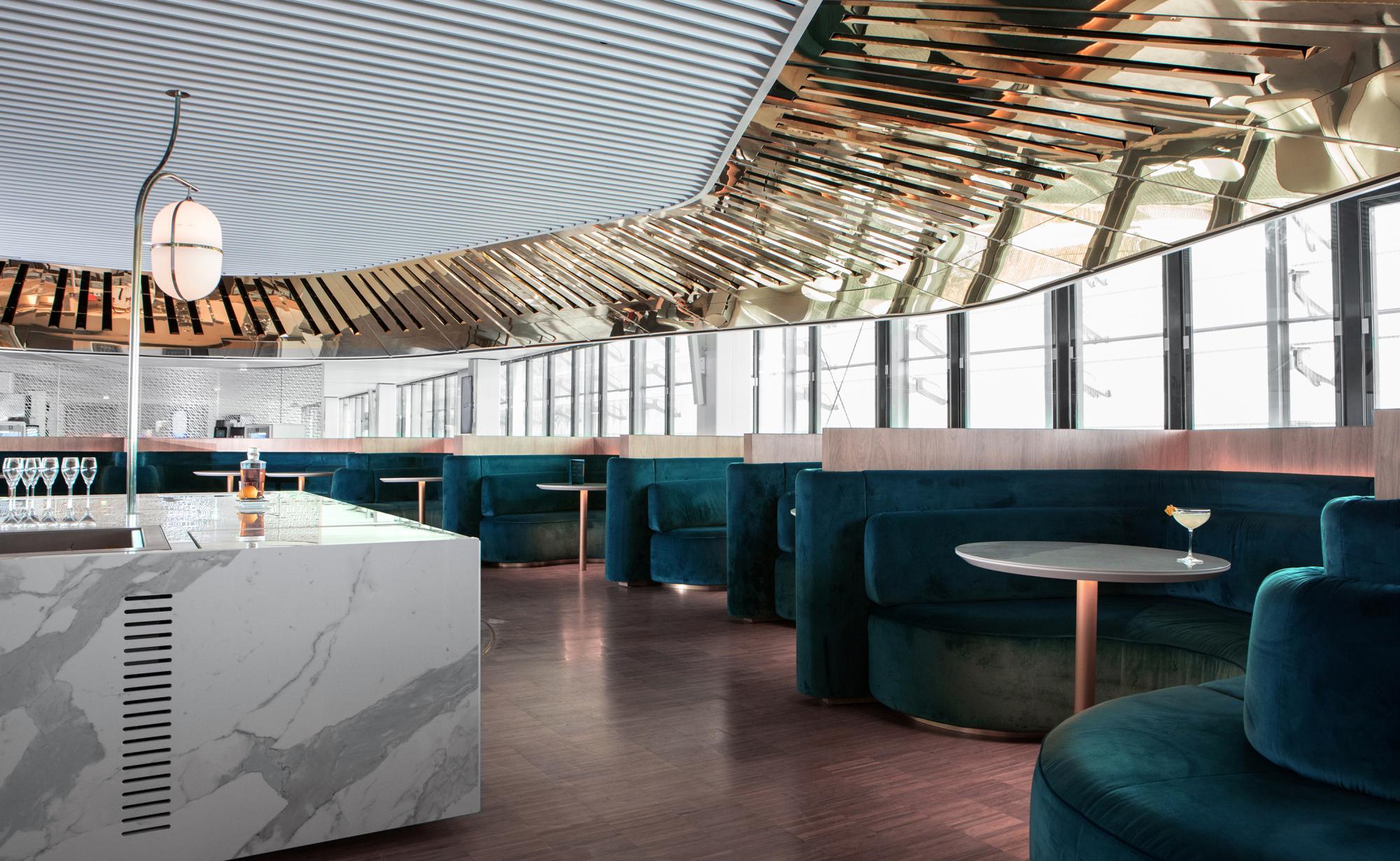 le balcon designed by mathieu lehanneur for air france business lounge paris