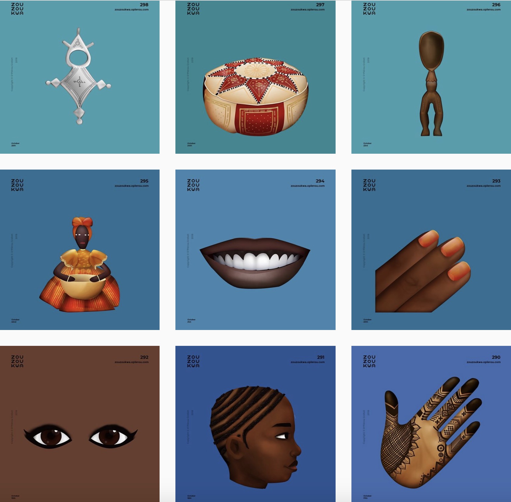 oplerou grebet african emoji