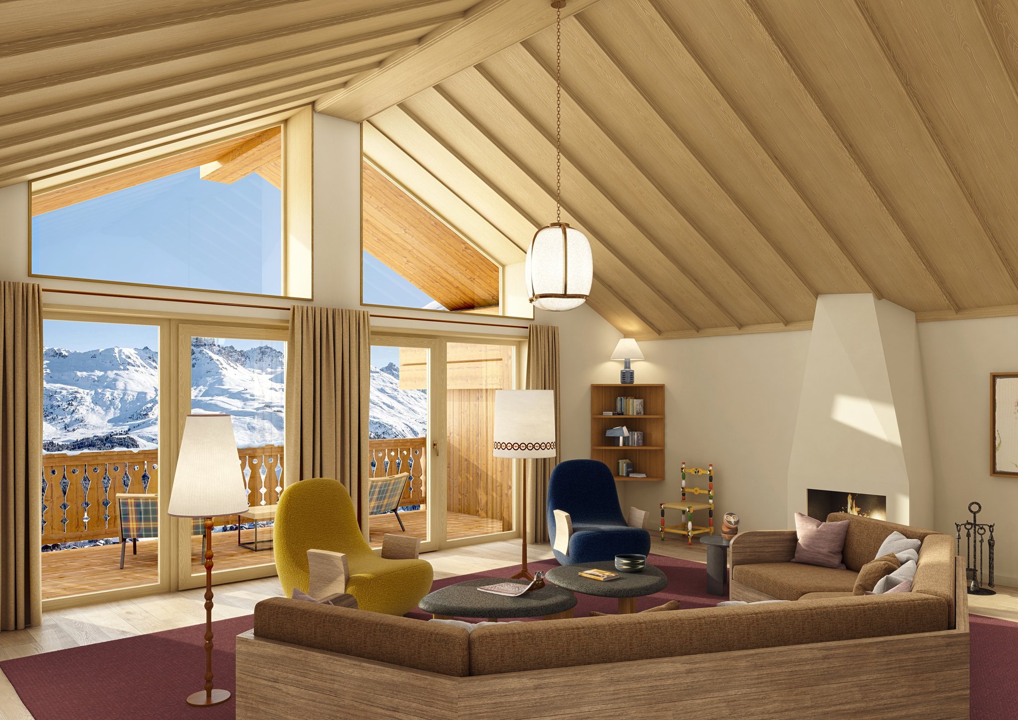 pierre yovanovitch interiors for le coucou meribel a