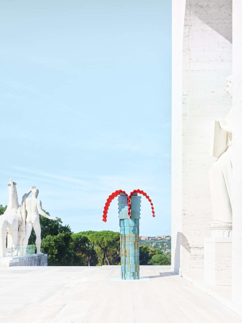 Studio Kueng Caputo evoked the architecture of Fendi’s headquarter