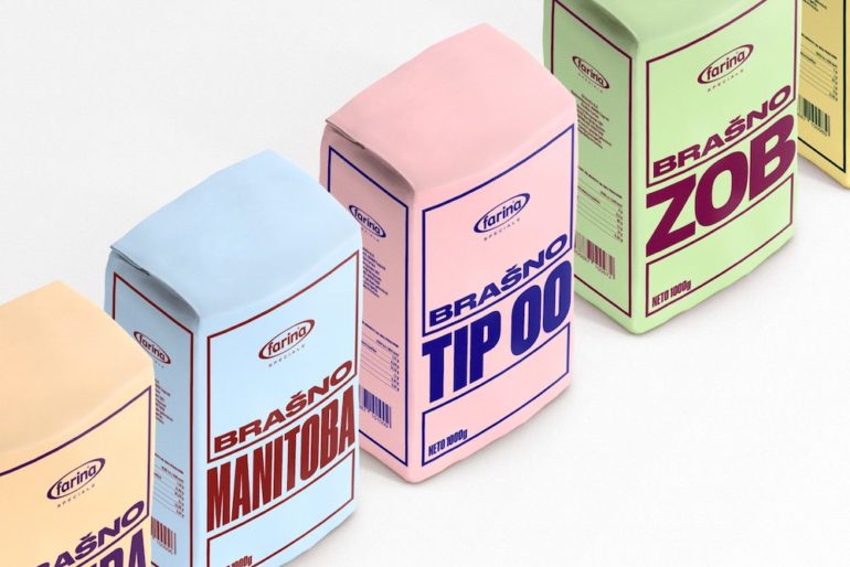 farina modern packaging design