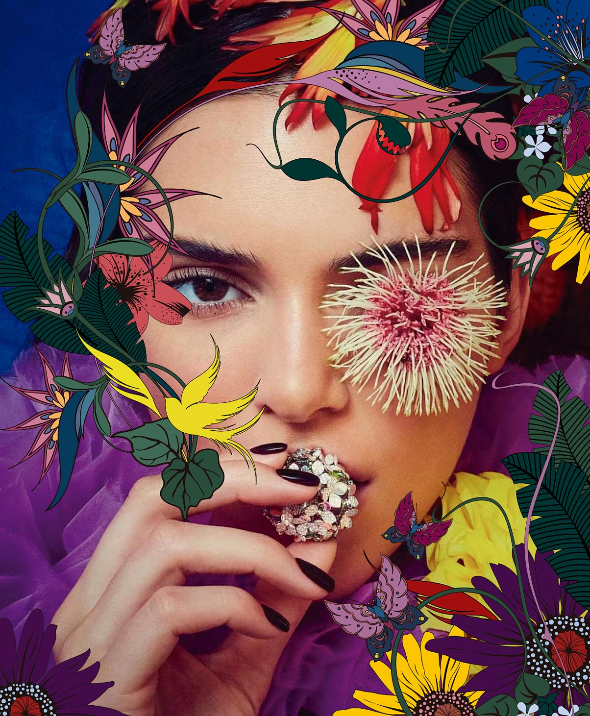 nadia flower mixed media illustrations