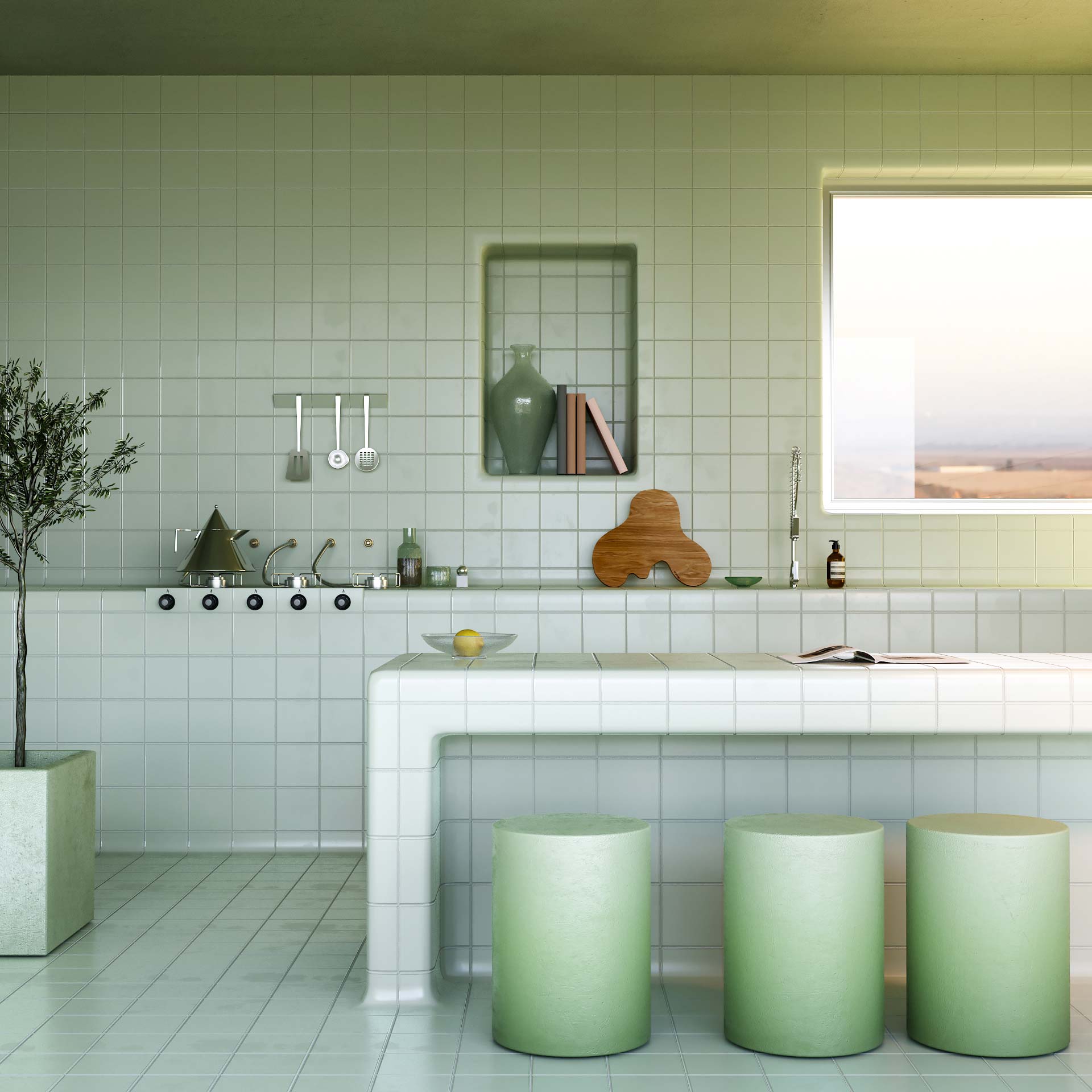 The Tiled House Imagined by Charlotte Taylor & Hannes Lippert