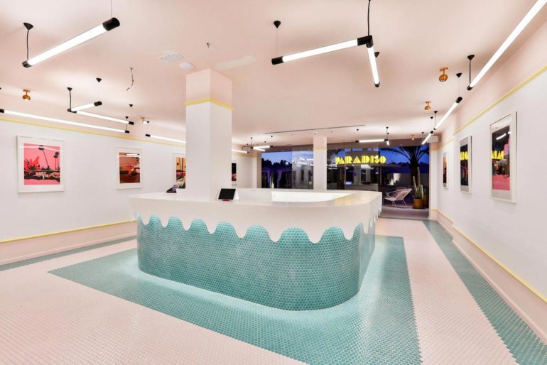 Paradiso Ibiza Art Hotel is reminiscent of Miami Art Deco architecture