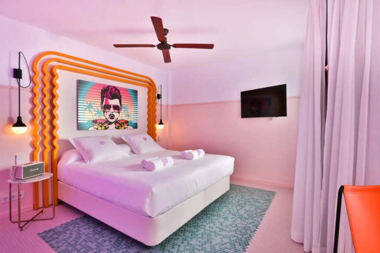 Paradiso Ibiza Art Hotel is reminiscent of Miami Art Deco architecture