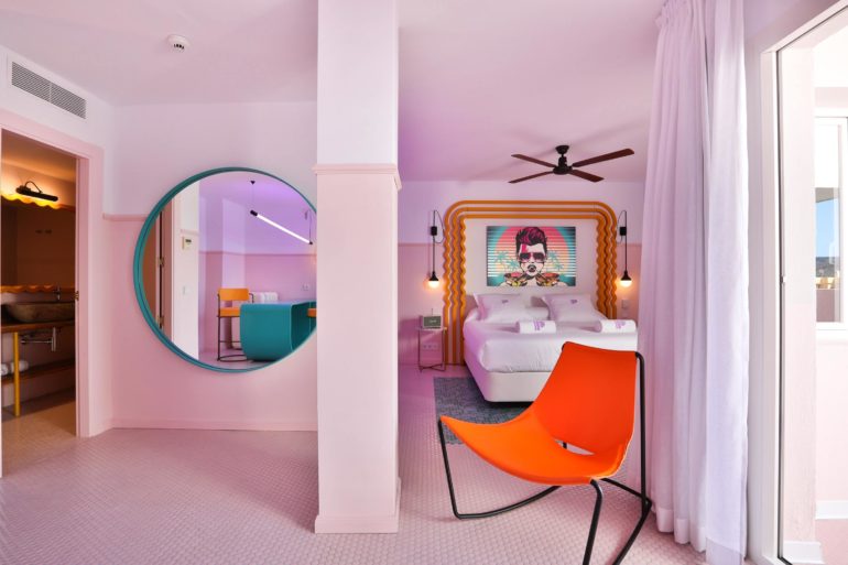 Paradiso Ibiza Art Hotel is reminiscent of Miami Art Deco architecture