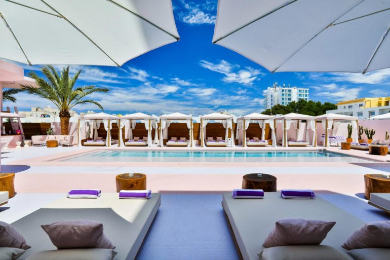 Paradiso Ibiza Art Hotel is reminiscent of Miami Art Deco architecture