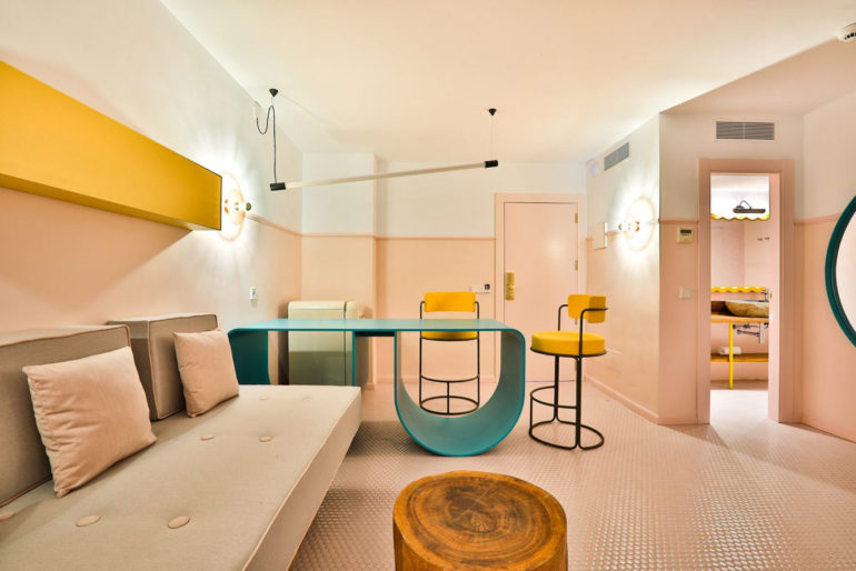 Paradiso Ibiza Art Hotel is reminiscent of Miami Art Deco architecture